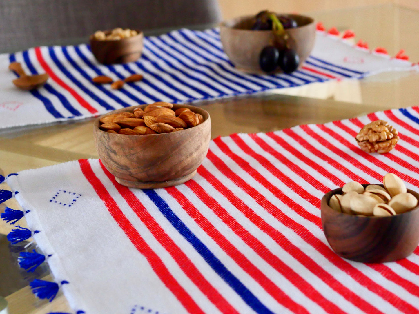Striped Placemats (Pack of 2) - Chefchaouane Edition