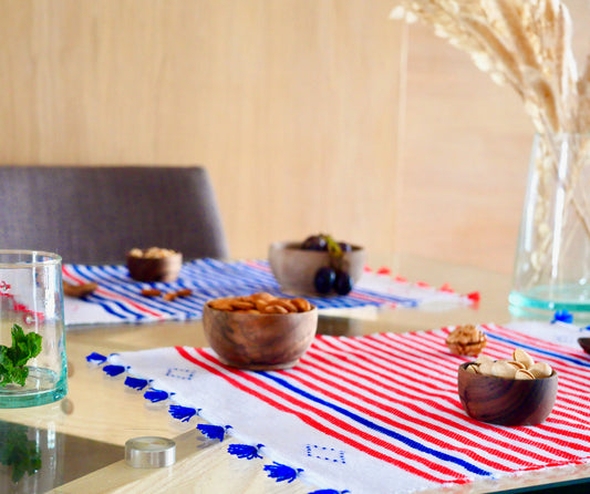 Striped Placemats (Pack of 2) - Chefchaouane Edition