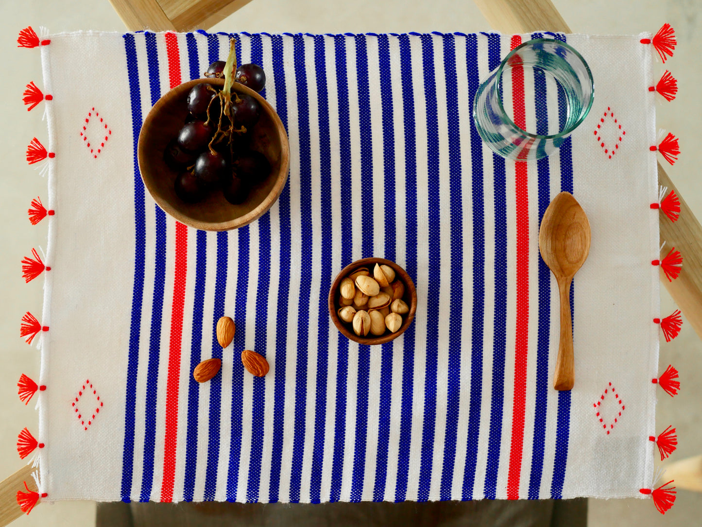 Striped Placemats (Pack of 2) - Chefchaouane Edition