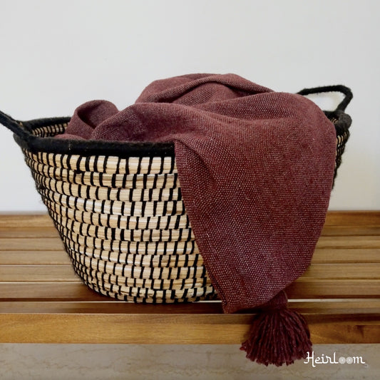 Plaid Uni à Pompons - Edition Grenade