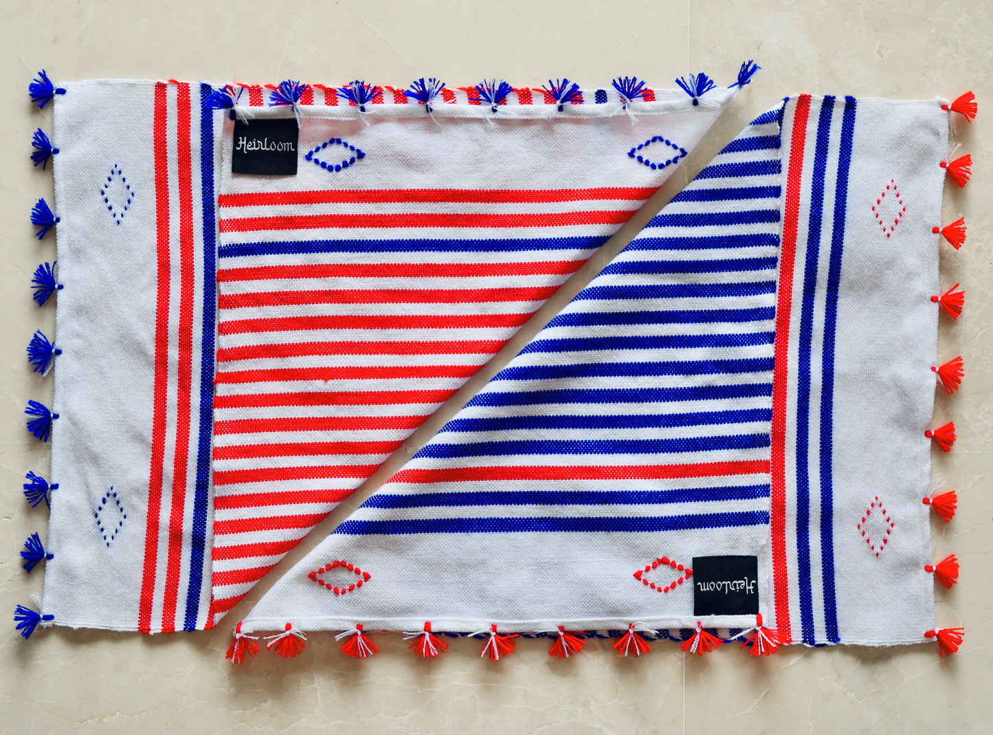 Striped Placemats (Pack of 2) - Chefchaouane Edition