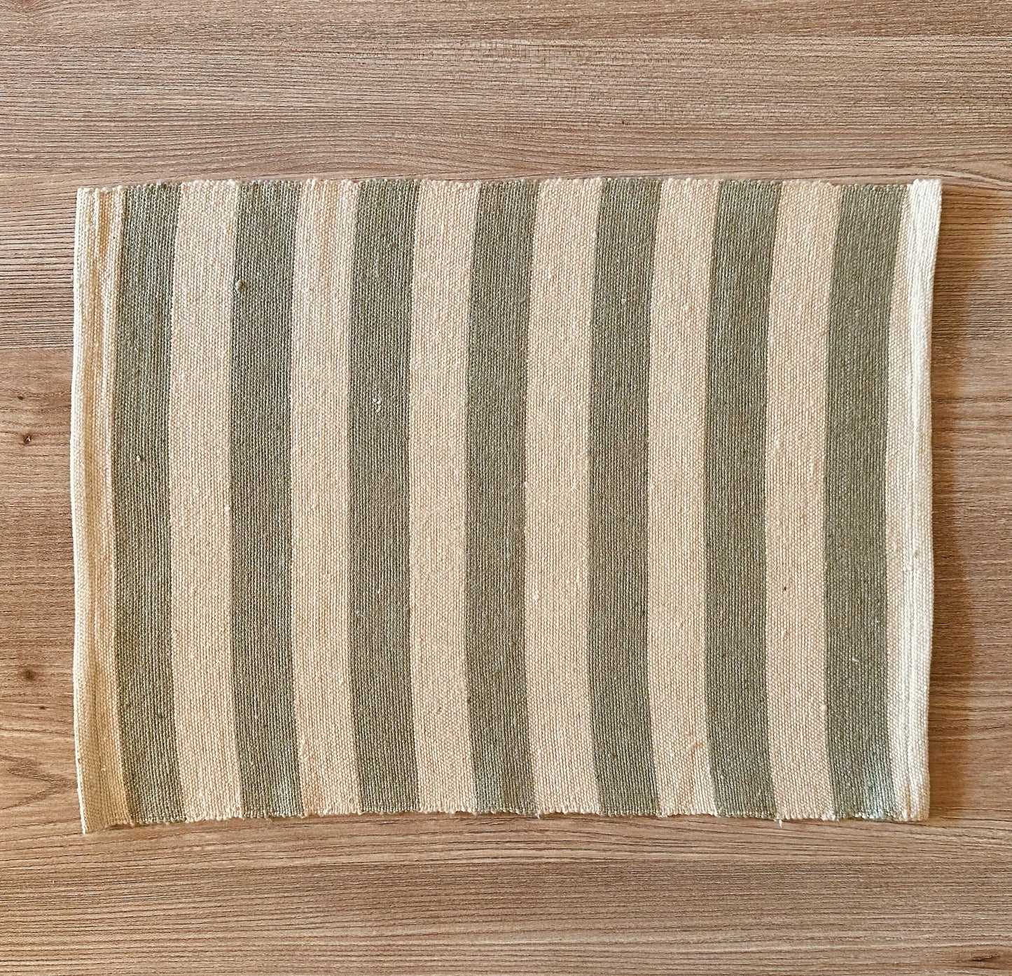 Sets de Table Rayés (Pack de 2) - Édition Olive