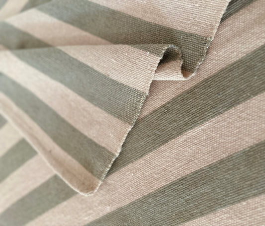 Striped Table Runner - Olive Edition