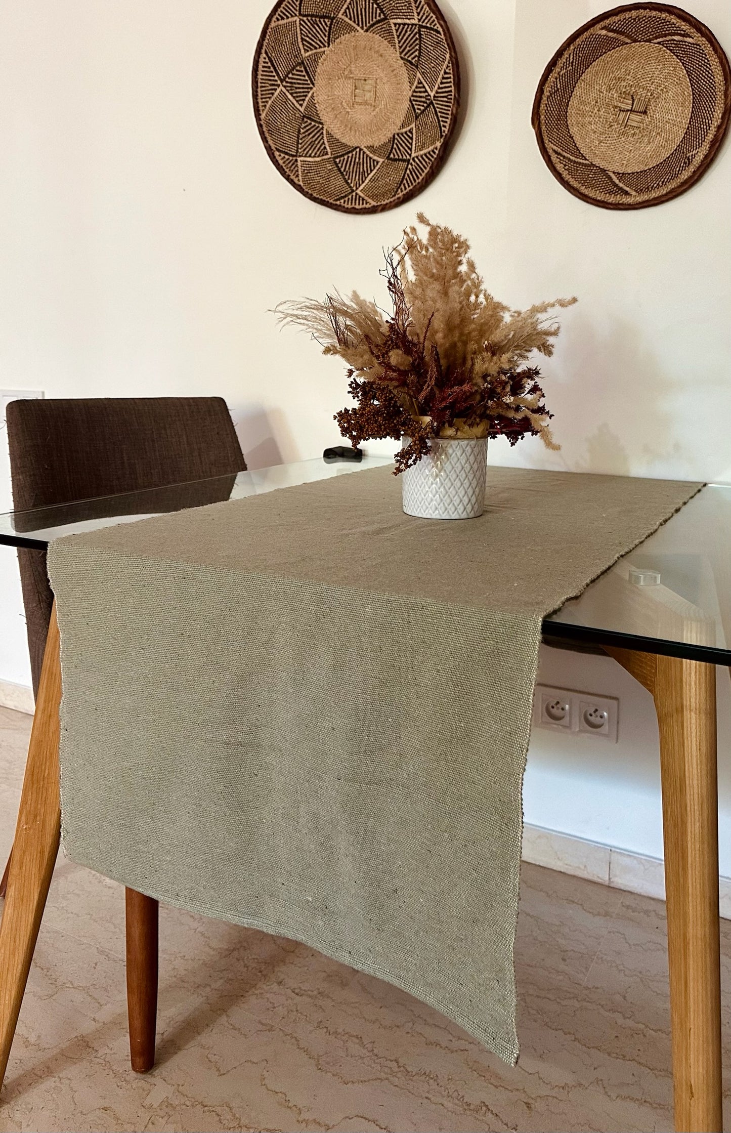 Chemin de Table Uni - Édition Olive