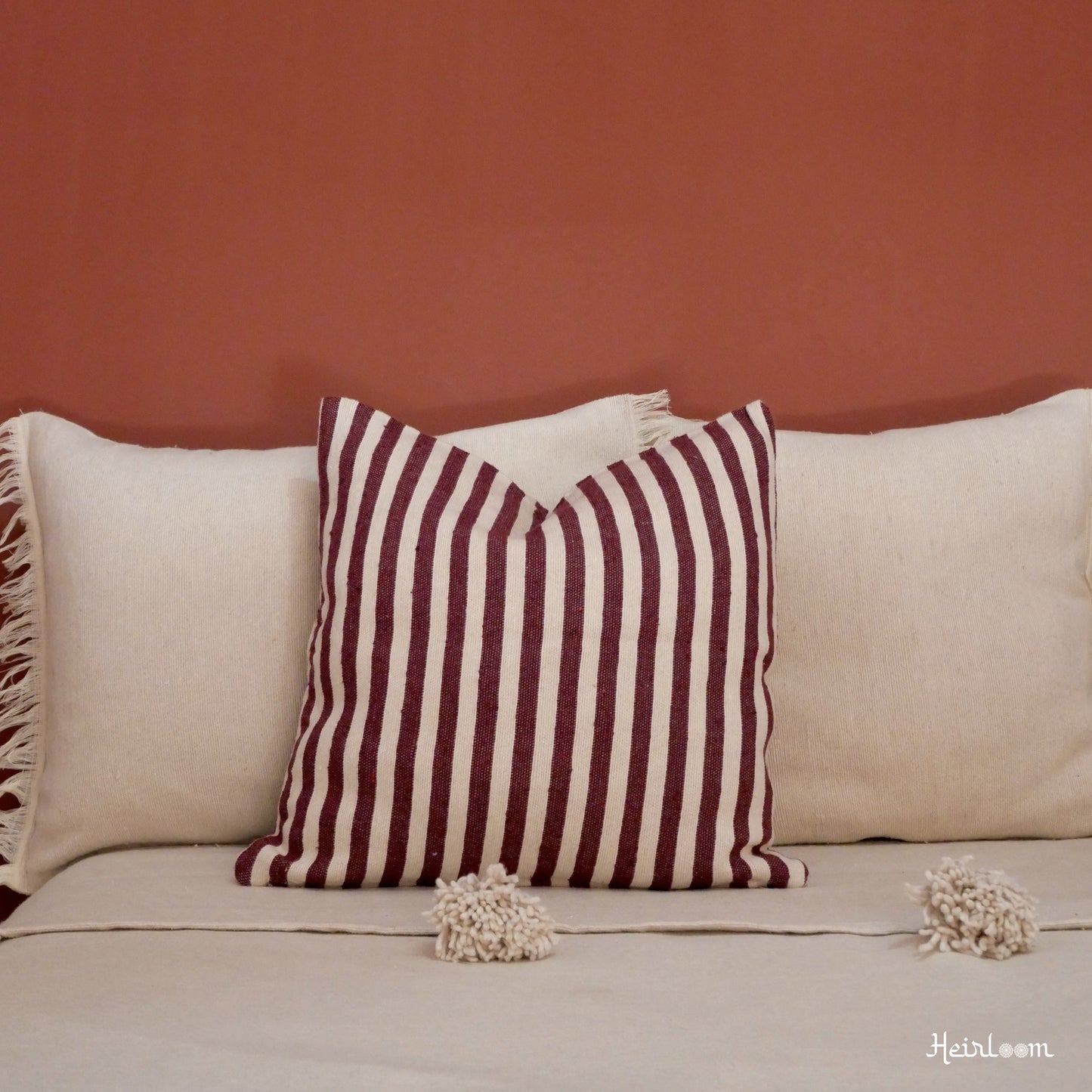 2 Housses de Coussins Rayées - Edition Grenadine