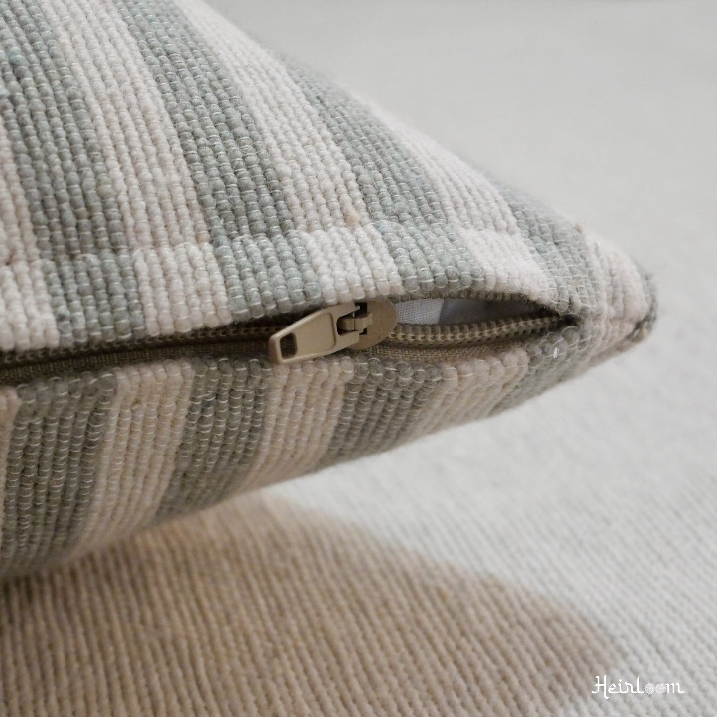 Striped Cushion Cover - Olive Edition