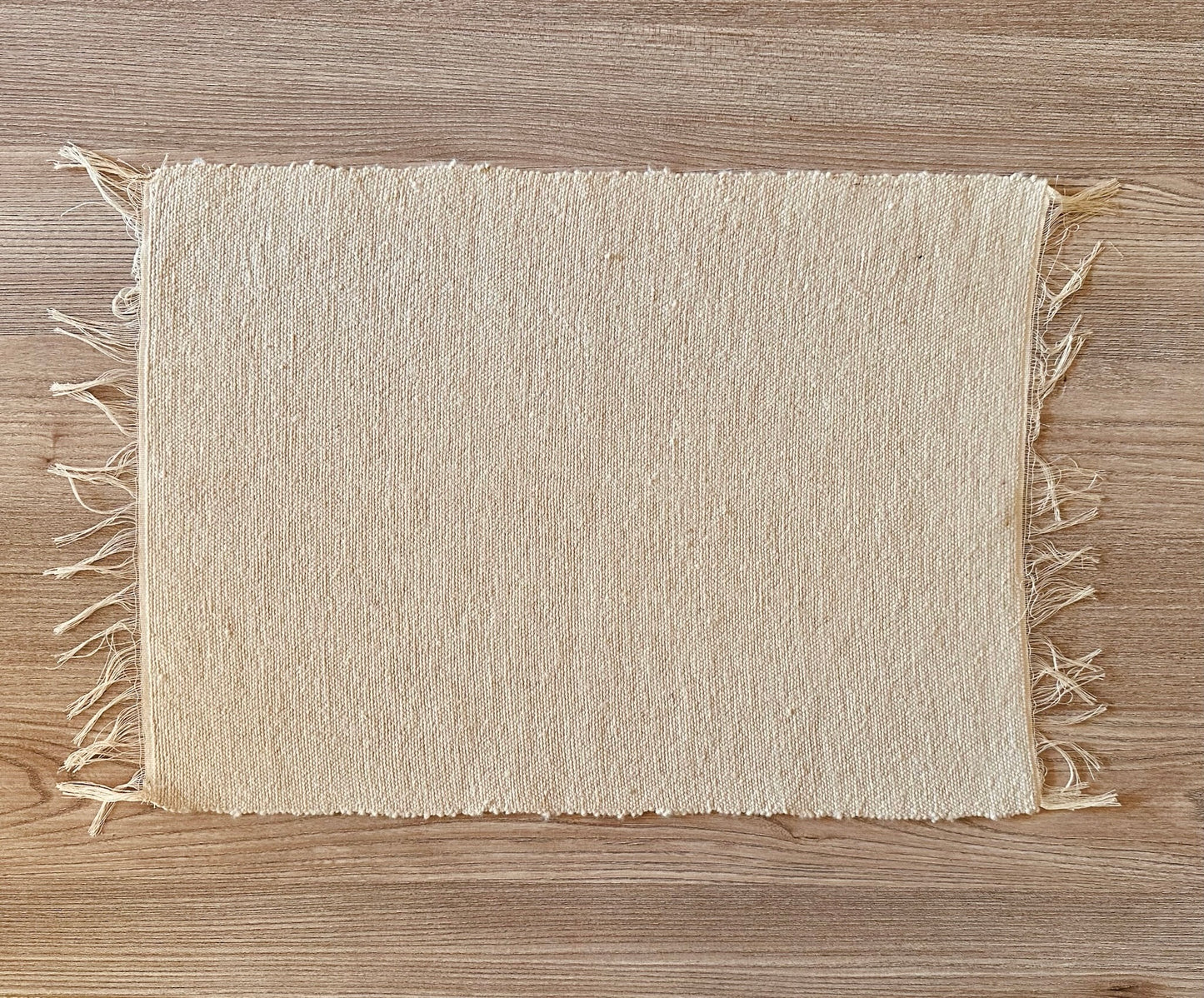 Plain Placemats with Fringes (Pack of 2) - Cream Edition